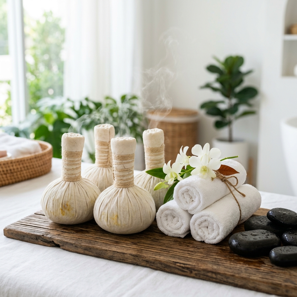 Fresh organic compresses and towels